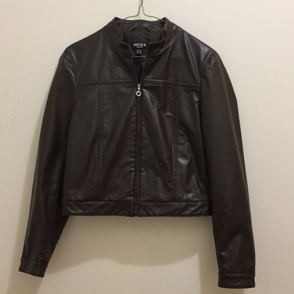 Mexx khaki pleather jacket - Picture 1 of 7